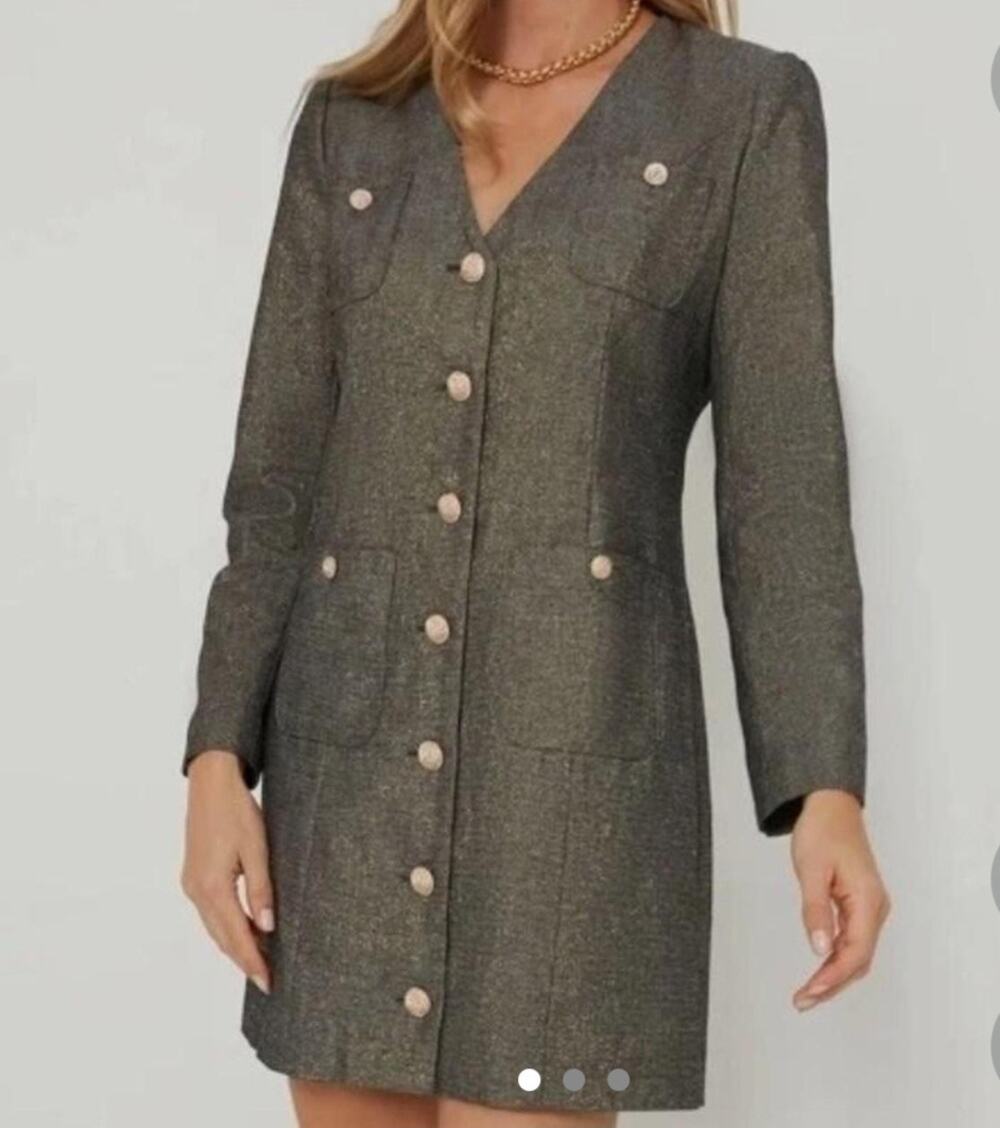 Tuckernuck Pomander Place Coventry Metallic Keira Blazer Mini Dress 3XL